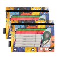 thumbnail image 2 of 2 Pack Pencil Bag 9.84x6.1 Inch 3-Ring Page Turning Folder Zipper Pencil Case Pencil Bag Page Turning File BagColored Cat, 2 of 6