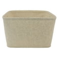 thumbnail image 3 of Mainstays Large Decorative Storage Basket, Oatmeal Brown Felt with Faux Leather Handles, 16.5 in x 14 in x 10.5 in, 3 of 4