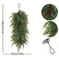 thumbnail image 3 of Clearance Under $3, Artificial Teardrop Swag Hanging Greenery Faux Pine and Cedar Accent with Cones for Front Door Mantel and Window Decor, 61cm(A), 3 of 5