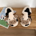 thumbnail image 4 of Women's Fuzzy Warm Slippers, Cartoon Cow Pattern Cozy Non-Skid Comfy Home Floor Slippers Shoes, 4 of 8