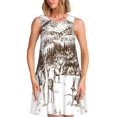thumbnail image 1 of Balery Woodland Forest With Deers Vestidos de verano para mujer con estampado: vestido holgado sin mangas, vestido playero informal y cómodo para días calurosos., 1 of 7