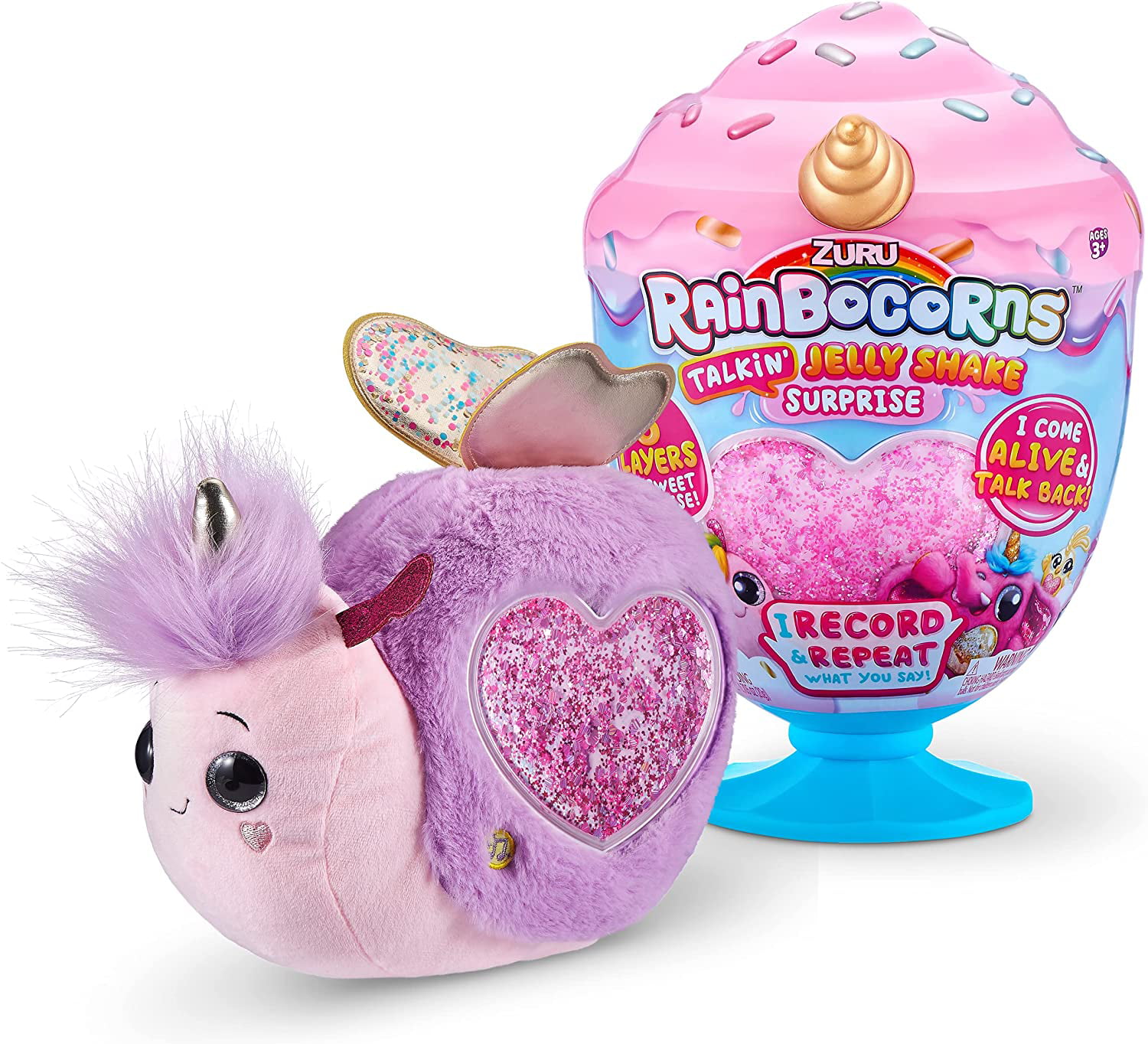 Stuffed Animal! Rainbocorns Pink Sequin Plush Hamster 