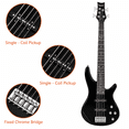 thumbnail image 6 of GIB Electric 5 String Bass Guitar Full Size Bag Strap Pick Connector Wrench Tool Black, 6 of 10
