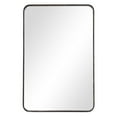 thumbnail image 1 of Benjara BM239338 36 in. Rectangular Metal Wall Mirror with Round Corners, Bronze, 1 of 5