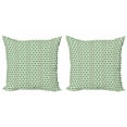 thumbnail image 1 of Ambesonne Retro Throw Pillow Cover 2 Pack, Polka Dot Pastel Pattern, 16", Dark Taupe Mint Green, 1 of 2