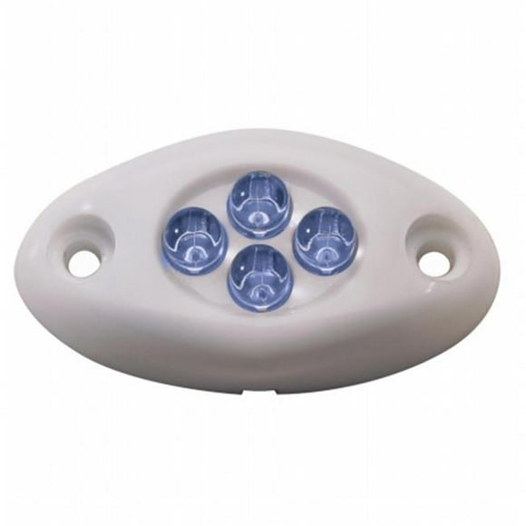 Innovative Lighting 004-2100-7 Lumière de Courtoisie - 4 LED Surface Mount - Bleu LED & Étui Blanc