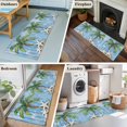 thumbnail image 5 of Tropical Plant Washable Area Rug 2x6 Blue Wood Grain Starfish Vintage Low-Profile Area Rugs with Non Slip Backing Indoor Floor Carpet for Entrance Living Room Bedroom Home Office, 5 of 9