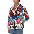 thumbnail image 2 of Lsque Mario for Mens Full-zip Hoodie, Zip-up Pullover Hooded Sweatshirt, Kangaroo Pocket Hoodie Ideal for Daily Wear, Travel, and Home-Small, 2 of 8