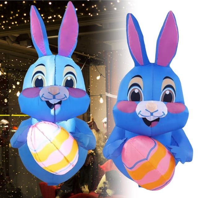 JJKBVCLO Easter Inflatable Bunny Decorative Inflatable Yard Large Rabbit For Indoor And Outdoor Theme Parks