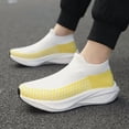 thumbnail image 4 of Men's Slip‑On Sock Style Running Sneakers, Stretch Knit Upper Athletic Shoes with Curved Thick Midsole for Daily Sports and Walking, 4 of 7