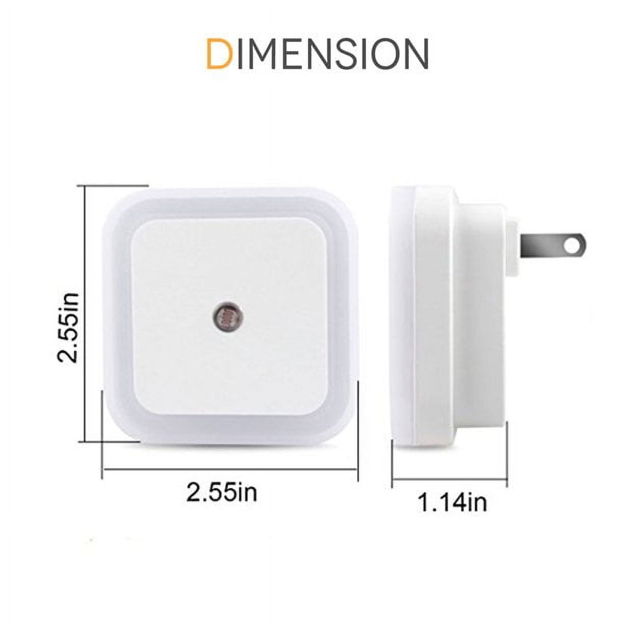 Motion Sensor Light, LED Night Light Lamp with Smart Sensor Dusk to Dawn Sensor, Daylight White, Plug-in