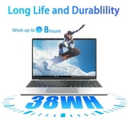 14.1in Windows 11 Pro Laptop, 8GB DDR4, 512GB SSD Computer, Intel Celeron, 1920x1080, 1TB Expansion, Silver
