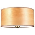 thumbnail image 2 of Woodbridge Lighting Drum Veneer 3-light Metal Cityscape Ceiling Mount in Brass, 2 of 5