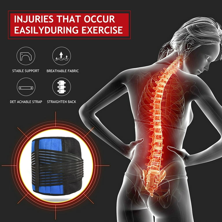 XXL Breathable Back Support Belt for Men & Women Anti-Skid Lumbar Support  for Heavy Lifting & Herniated Discs