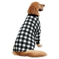 thumbnail image 4 of HDE Dog Pajamas One Piece Jumpsuit Lightweight Dog PJs Shirt for S-3XL Dogs Black & White Buffalo Plaid 2XL, 4 of 8