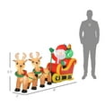 thumbnail image 6 of Homcom 8Ft Long Christmas Inflatable Santa Claus with Sleigh and Reindeer,Outdoor Blow-Up Yard Decoration with Led Lights Display,Yellow Polyester Household Supplies Décor Accessories, 6 of 9