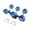 bleu, variante sur Lipstore Support de Fond de Rouleau pour Remorque de Bateau, Support de Support, Pièces de Rechange Robustes, Assemblage de Rouleau Oscillant pour Navire, Entrepôts, Ports, 6 Roues, Noir