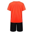 thumbnail image 6 of Curenmufel Active Boys Short Sets - 2 Piece Performance Crewneck Short Sleeve T-Shirt and Shorts Boys Athletic Sets 5-15 Years (Orange,9-10 Years), 6 of 9