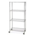 thumbnail image 1 of Seville Classics 4-Tier Commercial NSF Shelving, Chrome, 36" x 18" x 72", 1 of 4