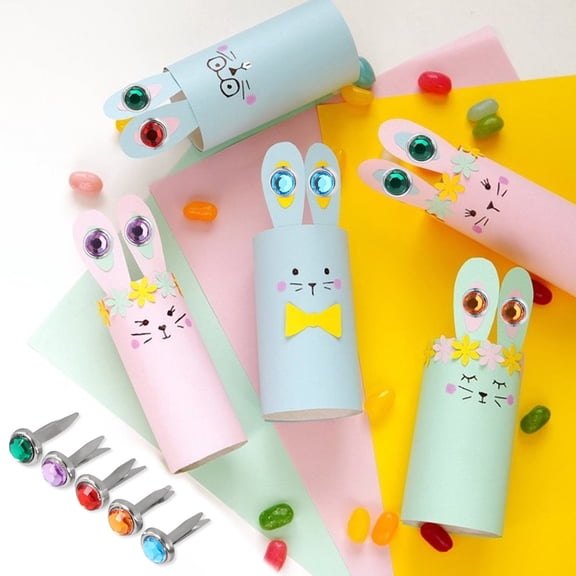 TEHAUX Scrapbooking Brads Assorted Colors 50 Pieces for Crafts, Card Making, Scrapbook Decoration