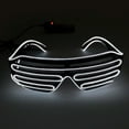 thumbnail image 5 of Heitepabg Shutter Flashing Sunglasses Light Up Glasses LED Sunglasses EL Neon Rave Glasses DJ Costumes Accessories Glow in the Dark Party Favors for Nightclubs Concert, Party, Masquerade Cosplay, 5 of 6