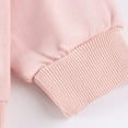 thumbnail image 4 of Piuwrlz Long Sweatshirt Sleeved and Elastic Waist Pants Little Girls Boys Sweatsuits 2pcs Sets Printed Round Neck Shirt Hood Activewear Set Pink Size 6 Years, 4 of 7
