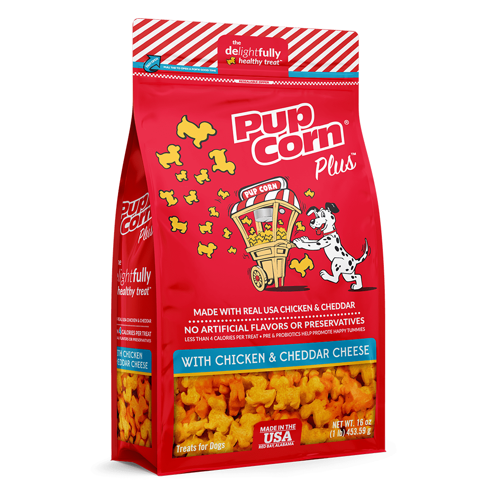 Pup Corn Healthy Dog Treats Chicken and Cheese, 16.0 OZ