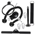 thumbnail image 2 of DIY Pulley Rope Exercise Forearm Wrist Roller Trainer, Portable Arm Strength Training Exerciser, For Strength Training Fitness Home Gym, 2 of 8