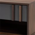 thumbnail image 5 of Bowery Hill Two-Tone Gray and Walnut Finished Wood 1-Drawer Nightstand, 5 of 9