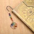thumbnail image 3 of 2 Pcs Marque-Page Arbre de Vie Chakra Pendentif en Métal 7 Perles de Cristal Vintage, 3 of 5