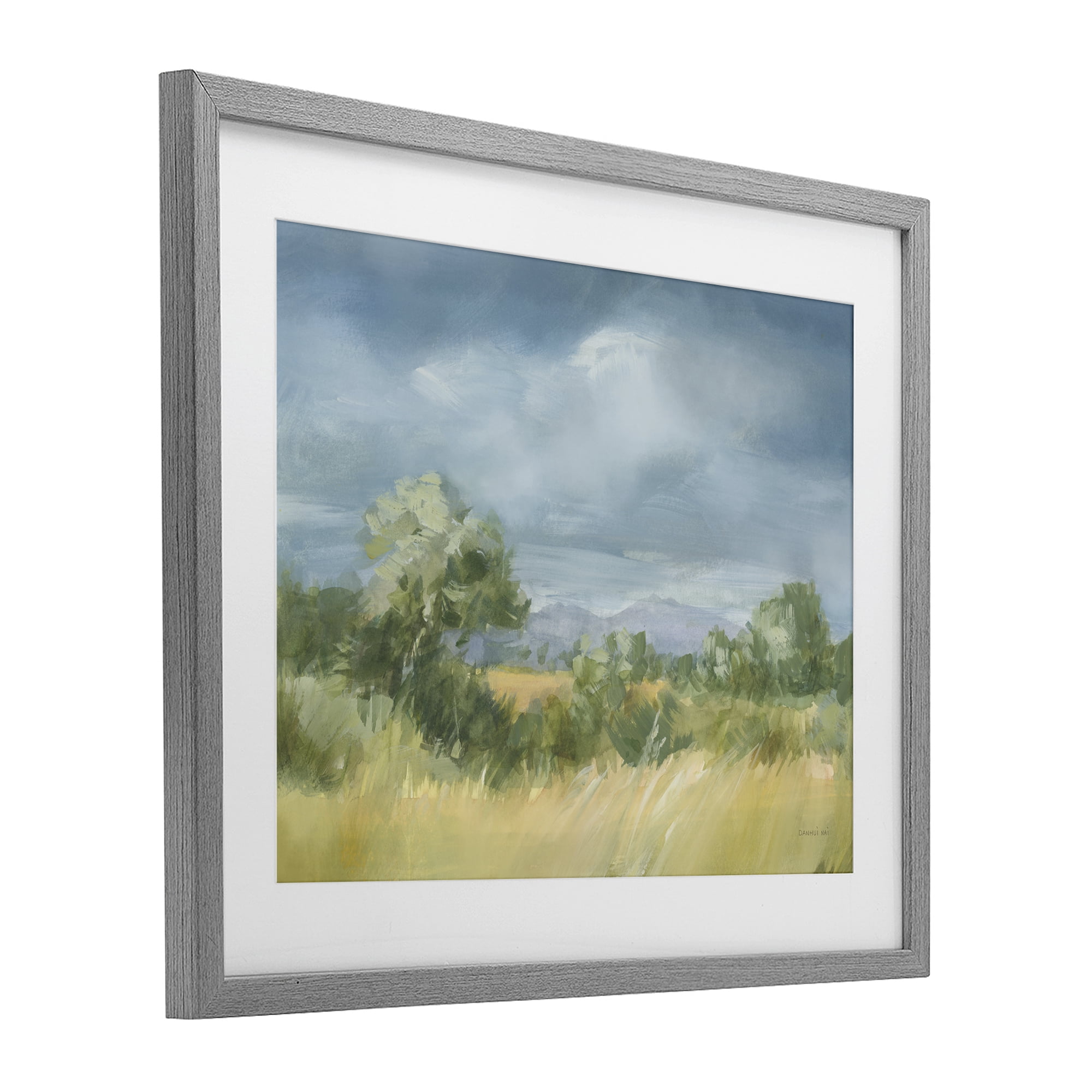 Stupell Industries Whispering Winds Countryside Gray Framed Print Under Glass, design by Danhui Nai