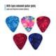 thumbnail image 4 of Cuero Guitar Picks Holder Case Bag Guitar Shape con llavero 5pcs Celuloide Guitar Picks Instrumentos Abanopi Porta púas, 4 of 6