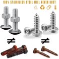 thumbnail image 2 of Tornillos antirrobo para placa de matrícula JAMW acero inoxidable juego de tornil, 2 of 5