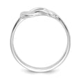 thumbnail image 2 of Solid 14k White Gold Freeform Knot Ring Band Size 7.5, 2 of 5