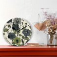thumbnail image 2 of Yayeee 10" Wall Clock Battery Operated Quartz Round Silent Non-Ticking Home Decor, Navy Flower, 2 of 6