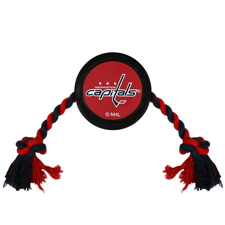 UPC: 0849790077843 | Pets First NHL Washington Capitals Hockey Puck Toy – Heavy-Duty Durable Rubber Dog Toy