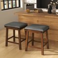 thumbnail image 2 of Costway 24" Dining Bar Stool Set of 2 Counter Height Padded Seat Wood Frame Kitchen Brown, 2 of 9