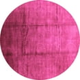 thumbnail image 1 of Ahgly Company Indoor Round Oriental Pink Industrial Area Rugs, 5' Round, 1 of 4