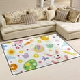 thumbnail image 2 of Coolnut Lightweight Soft Area Rugs 60 x 39 inch (5'x 3'3"), Colorful Easter Elements On White Floor Mat for Kids Playing Room Hardwood Floor Living Room Nursery Rugs, 2 of 6
