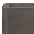 thumbnail image 2 of Zia 24 Inch Concrete Indoor Outdoor Planter, Hollow Cut Rectangle, Brown - Saltoro Sherpi, 2 of 5