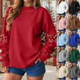 thumbnail image 5 of larppty Christmas Sweatshirts Women Christmas Light Sweaters Merry and Bright Long Sleeve Shirts Crewneck Pullover Tops (Dark Gray, S), 5 of 9
