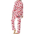 thumbnail image 5 of HaoXianJian 2 Pack Womens Pajama s Long Sleeve with Long Pajama Pant V-neck Soft Sleepwear Heart Printed Pjs Loungewear s Plus Size 2X 3X, 5 of 7