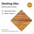 thumbnail image 4 of vidaXL Decking Tiles 10 pcs 11.8"x11.8" Solid Acacia Wood, 4 of 8