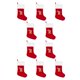 thumbnail image 1 of Injueey Regalo de calcetín de Papá Noel de tela roja - Medias festivas para la decoración de Navidad Unique Creates Large Red R R roja grande 10Conjunto, 1 of 6