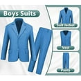 thumbnail image 2 of Lycody Boys Suits 3 Piece Slim Fit Suit Set Dresswear Ring Bearer Outfit for Boy, 2 of 6