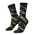 thumbnail image 1 of Wukai Colorful Skateboard Print Contrast Color Mid-tube Socks, 3D Printing Design Adult Socks, High Elastic Breathable Sports Socks, Suitable for Daily,Unisex, 1 of 6