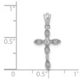 thumbnail image 4 of Real 14kt White Gold 1/20ct. Diamond Cross Pendant; for Adults and Teens; for Women and Men, 4 of 4