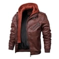 thumbnail image 2 of Chaqueta de cuero de PU de versión simple para hombre de primavera y otoño, tendencia de moda para hombre de talla grande de Europa y Estados Unidos, 2 of 6