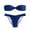 Blue, variant on Bigersell Bandeau Swimsuits for Women - Strapless 2 Piece Bathing Suits - Padded Bra / Cheeky Bottoms Two Piece Swimsuits Vacation Swimwear Yellow S