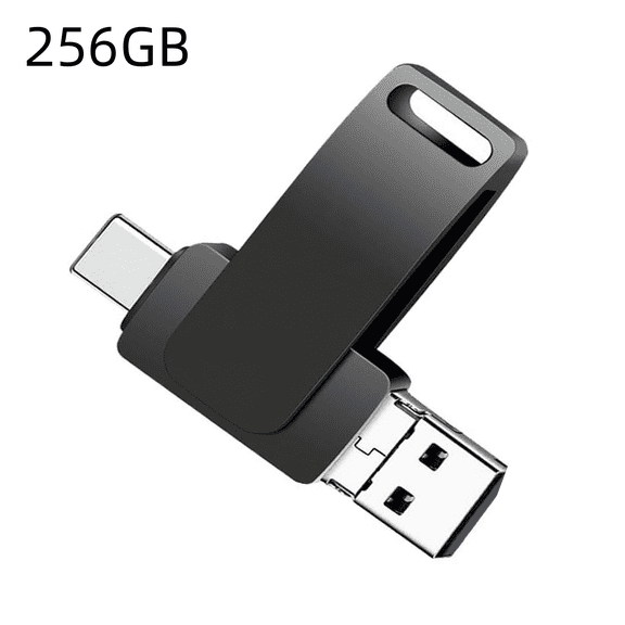 256GB USB Flash Drive, Tersanhong 3.0 Dual Thumb Drives External Data Storage Memory Stick Type C Phone Photo Stick